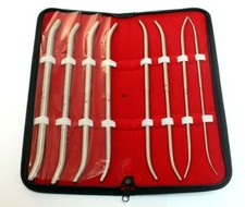 Pratt Urethral Sound Curved 8 Pcs Kit Uterine Dilator 13FR to 43 Curved
