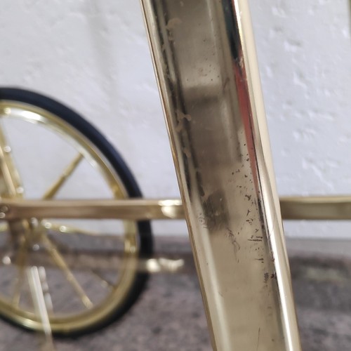 Servierwagen Mid Century Teewagen Vintage Goldfarben Barwagen Rauchglas Retro - Bild 9 von 18