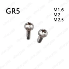 GR5 Titanium Phillips Cross Pan Head Machine Screws M1.6 M2 M2.5