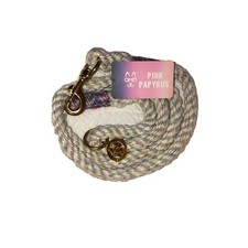 Pink Papyrus 4Ft Long White Sparkly Rope Leash