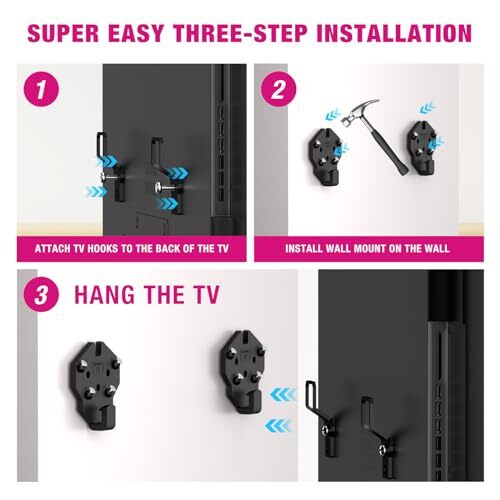 No Stud TV Wall Mount, No Drill TV Mount Brackets, Studless TV Hanger