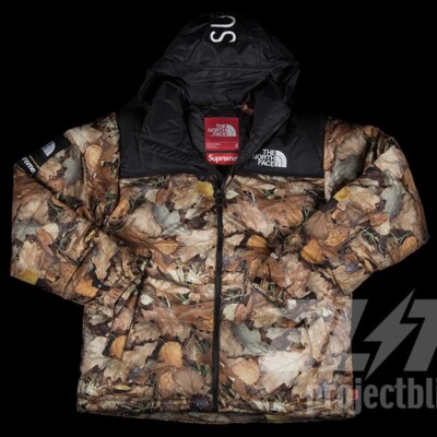 FW16 SUPREME THE NORTH FACE NUPTSE JACKET LEAVES TNF SIZE L LARGE 2016