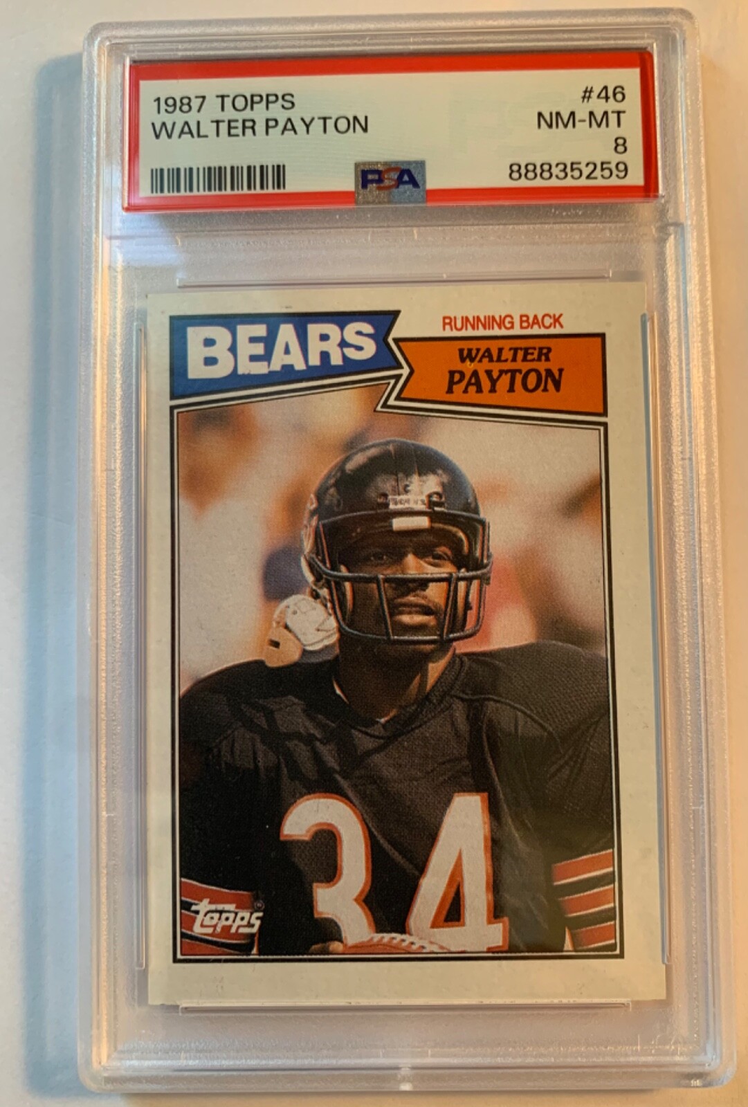 1987 Topps Walter Payton # 46 NM-MT PSA 8
