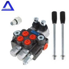 11 GPM Hydraulic Monoblock Double Acting Control Valve 2 Spool +Conversion Plug
