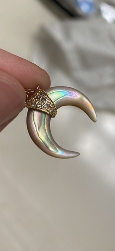 Jacquie Aiche MINI ABALONE DOUBLE HORN 
