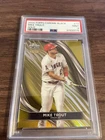 2024 Topps Chrome Black Mike Trout Gold Refractor No. 73 #49/50 ANGELS PSA 9