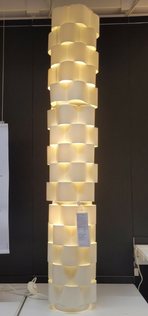 Ikea LÅGTRYCK LAGTRYCK Floor Lamp White 54
