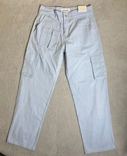 House of Sunny Cargo Pants Womens Small Blue Easy Rider Relaxed Hipster Boho NWT
