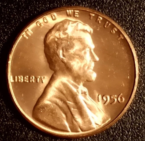 1956 P  BU  Lincoln Penny Copper Penny "Stunning details Uncirculated Gem #A-650