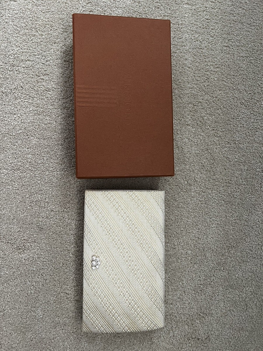Mikimoto Evening Bag with Pearl Clasp New in Box with Hand Mirror