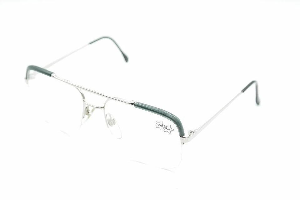 Lunettes Vintage Luxottica 010 Argent Gris Monture NOS - Photo 3/4