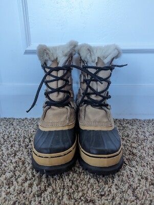 Sorel Caribou Tan Black Leather Rubber Lace Up Boots Caribou Horizon™ GTX Men main image 3