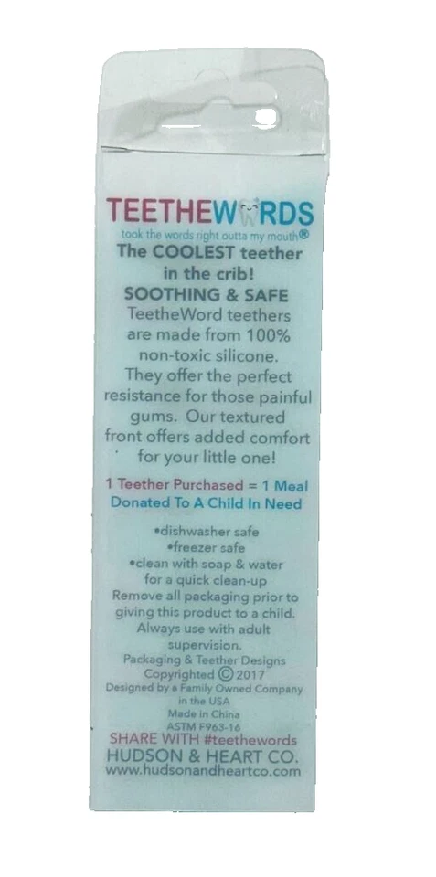Teethewords Mint Green #HANGRY Teething Baby Toy Teether - Image 2 of 4