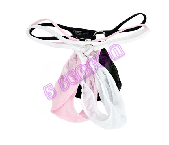 Sexy Tong Perizoma slip string uomo trasparente Costume bagno Swimwear man ring - Immagine 2 di 2