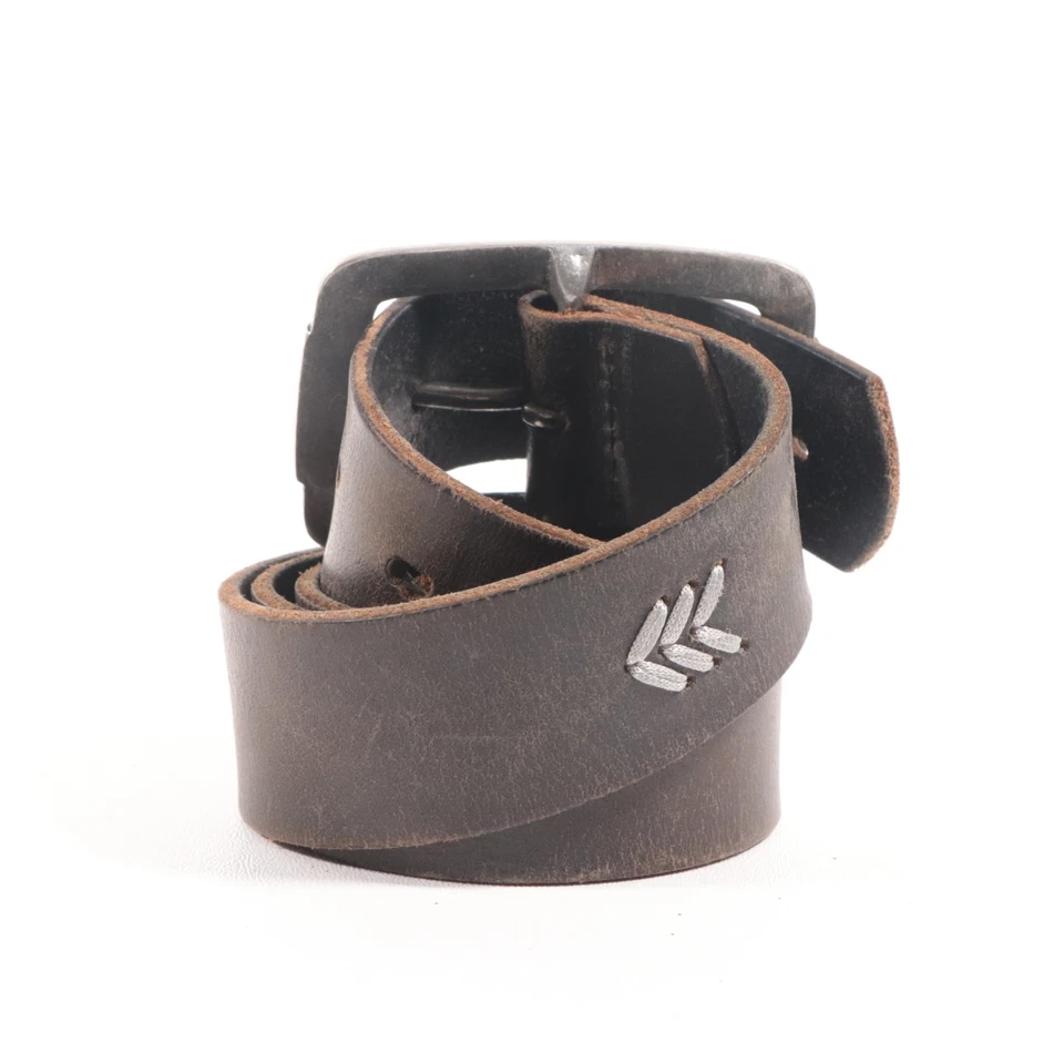 PISTIL BLack Brown 100% Leather Belt Women’s Size Medium Made in India - Image 2 of 4