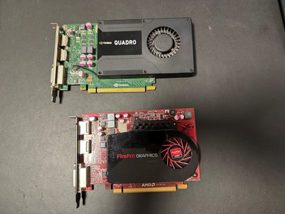 Grafikkarte NVIDIA Quadro K2000 HP 700103-001 PCIe 2GB + AMD FirePro V4900 1GB !