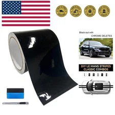 Free Tool Kit High Gloss Vinyl Wrap Kit for Black Out Chrome Delete Window Tr...