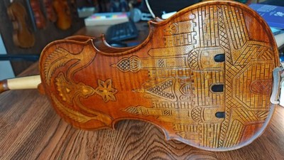 Professionelle handgefertigte 4/4-Violine mit kostenlosem Koffer