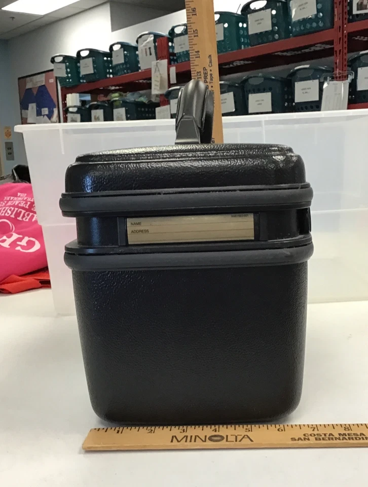 Vtg Samsonite Silhouette 5 Travel Train Case Beauty Carry On Luggage Black - Image 2 of 4