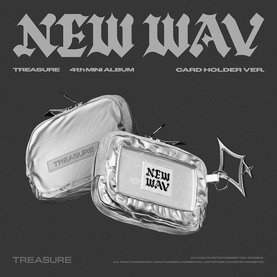 TREASURE NEW WAV 4th Mini Album LIMITED EDITION CARD HOLDER Ver/QR+Holder+10Card