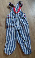 Vintage 90s HAPPY KIDS Denim Striped Overalls Toddler 4T Cotton