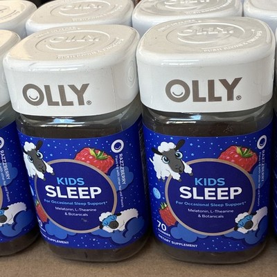 (2) OLLY Kids Sleep Gummies 70 Ct Razzberry Free Shipping! Exp 12/2025+