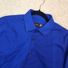 JF J Ferrar Dress Shirt Blue Men's Size 15-1 1/2 32-33 Slim