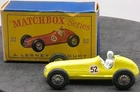 Matchbox Lesney 52A Maserati 4CLT 1948 Yellow Diecast Racing Car, NM/Boxed