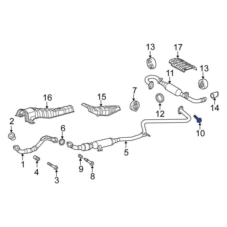 For Scion xB 2004-2015 Scion 90109A0064 Exhaust Bolt - Изображение 4 из 4