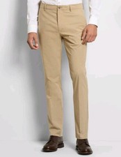 NWT 50 Van Heusen 40x30 Men's Fine Cotton Stretch Pant Straight Fit Beige