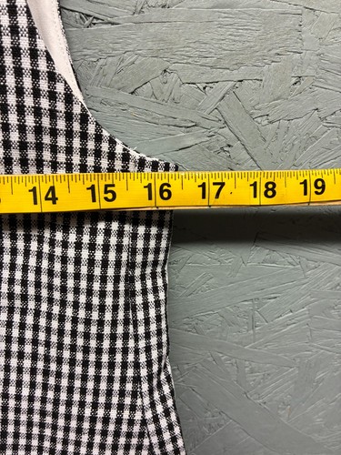 Michael Kors Linen Vest Women’s 4P Black White Gingham Plaid Sleeveless Blazer - Picture 7 of 10