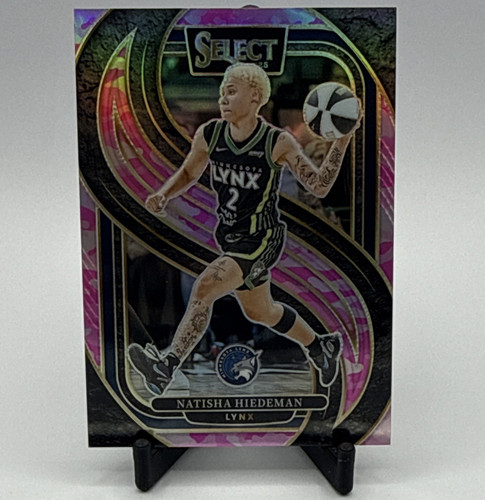 Panini 2025 Select WNBA Natisha Hiedeman Lynx Premier Pink Camo Prizm /175 #149