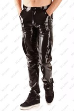 Latex Gummi Rubber cargo Pants trousers jeans pockets coveralls customized 877