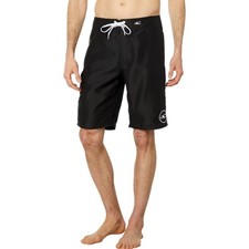 O'NEILL Mens Santa Cruz Solid 2.0 Boardshorts Size 29 Medium Black White NWT