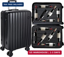2025 Upgraded Wine Suitcase for Airplanes 12 Bottle, Thickened Wine Luggage for