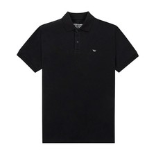 Paper Planes Polo Shirt Planes Solid Mens Black 300264