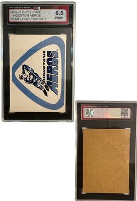 1972-73 O-Pee-Chee HOUSTON AEROS Team Logo Pushout WHA Short Print KSA 6.5 EXNM+