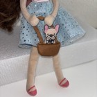 Aurora Little Lilly Floral Girl with French Bulldog Doll Plush Ragdoll 12" — photo 6