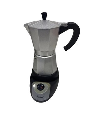 6 Cup Electric Aluminum Espresso Coffee Maker, 480 W,Silver TESTED WORKING EUC