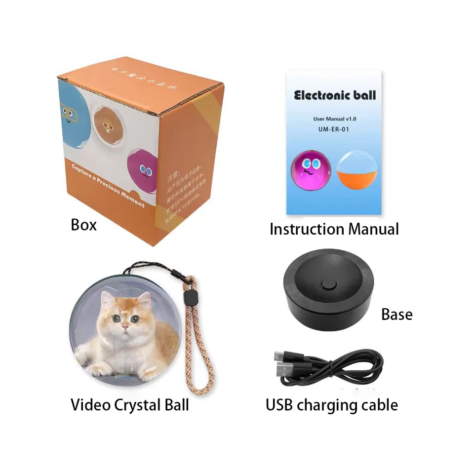 2026 WiFi Memory Sphere Lamp 3D Crystal Ball Video Player Gift for Christmas - Image 2 of 4