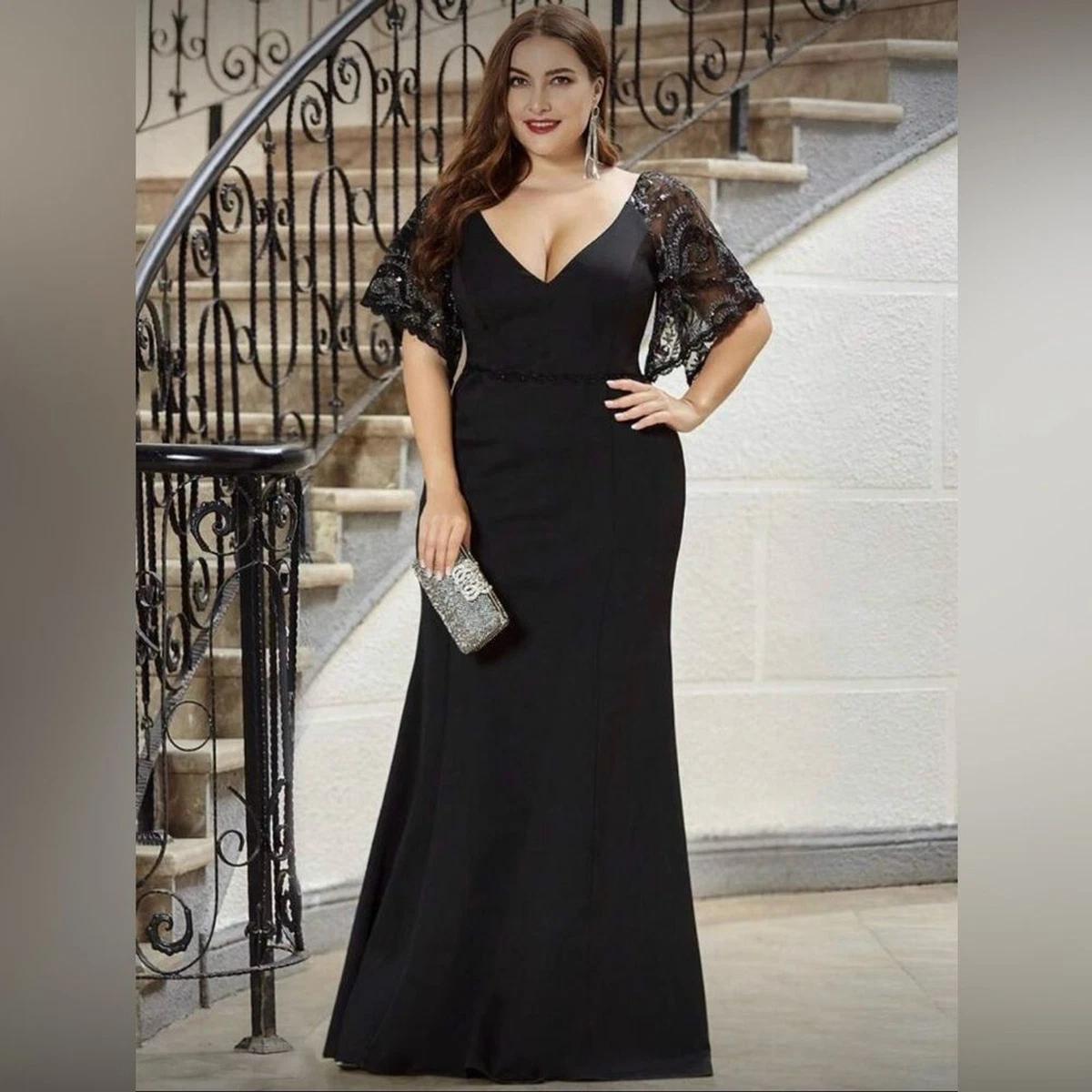 green emerald velvet dress Amazon.com: Ever-Pretty Plus Chiffon Formal Evening Dresses for Curvy Women  Floor Length Plus Size Bridesmaid Mother of The Bride Dress Black US14 :  Clothing, Shoes & Jewelry