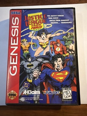 Justice League Task Force (Sega Genesis, 1995) With Case Tested Video Game