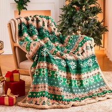 Christmas Throw Blanket, Christmas Decorations Blankets and Throws, Fuzzy Coz...