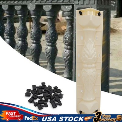 2pcs 60cm Moulds Balustrades Mold for Concrete Plaster Cement Plastic Casting US