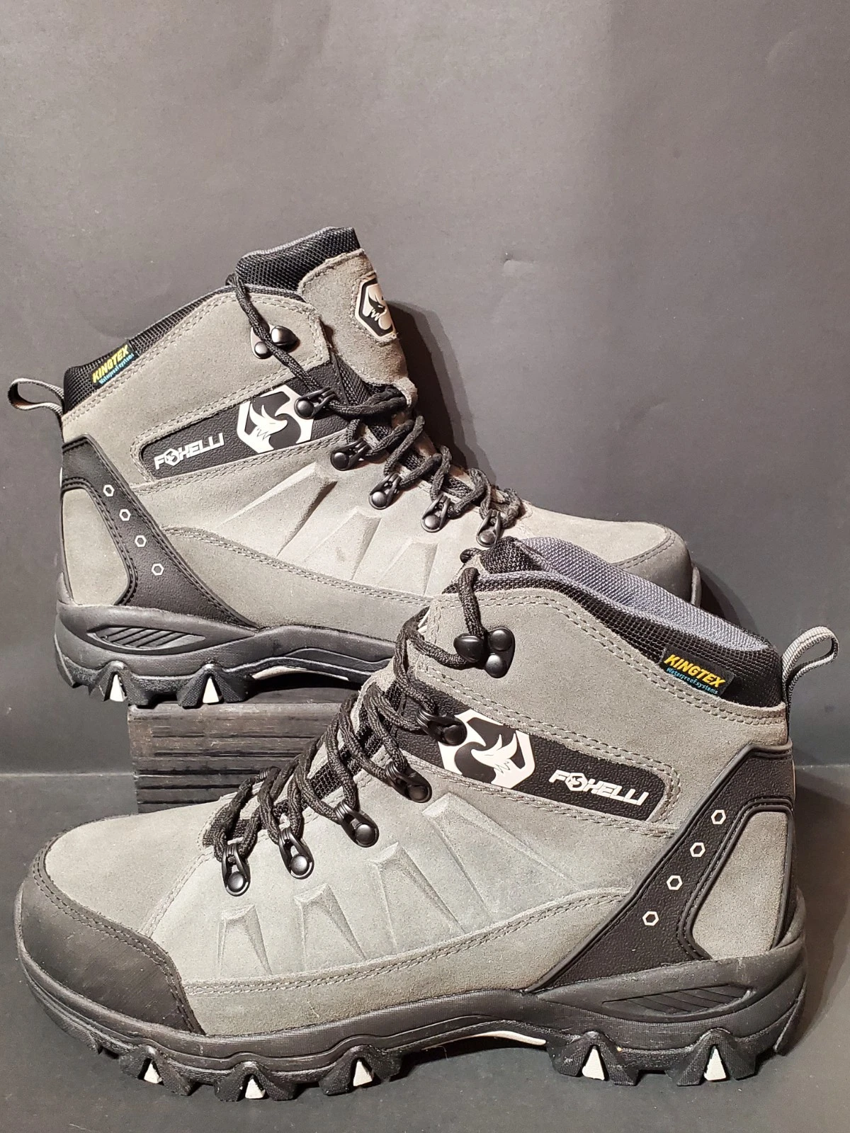 Foxelli Men’s Hiking Boot Waterproof Breathable Lightweight Suede Size 10