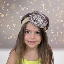 Vintage Burned Flower Headband