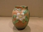 Roseville Pottery White Rose Pattern Ceramic 4 1/2" Vase # 978-4 1940's