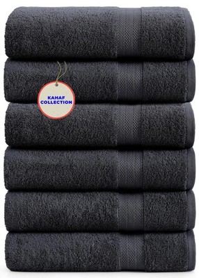 100% Cotton Bath Towels, 24x48 Pack of 6 Towels, Quick Dry, Highly Absorbent,...