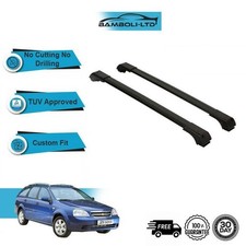 Fits For Chevrolet Lacetti Sw 2005-2011 Roof Rack Cross Bars Rails Alu Black Set