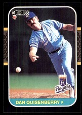 Dan Quisenberry 1987 Donruss #177 Royals MLB READ FREE SHIPPING AutographDen